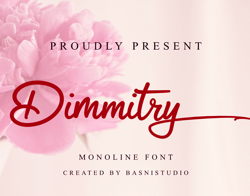 Dimmitry - Monoline Font | Thanksgiving Font