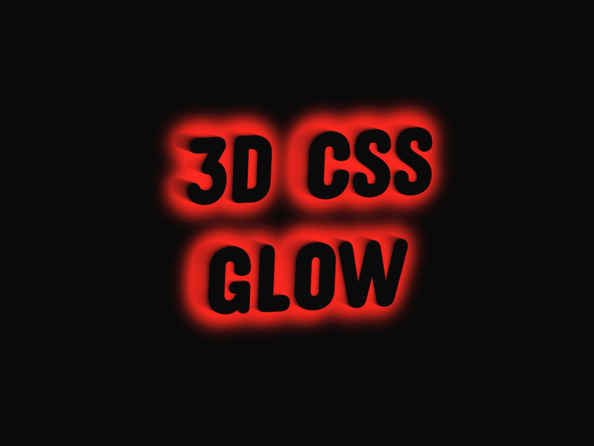 Glowing 3D Text Effect