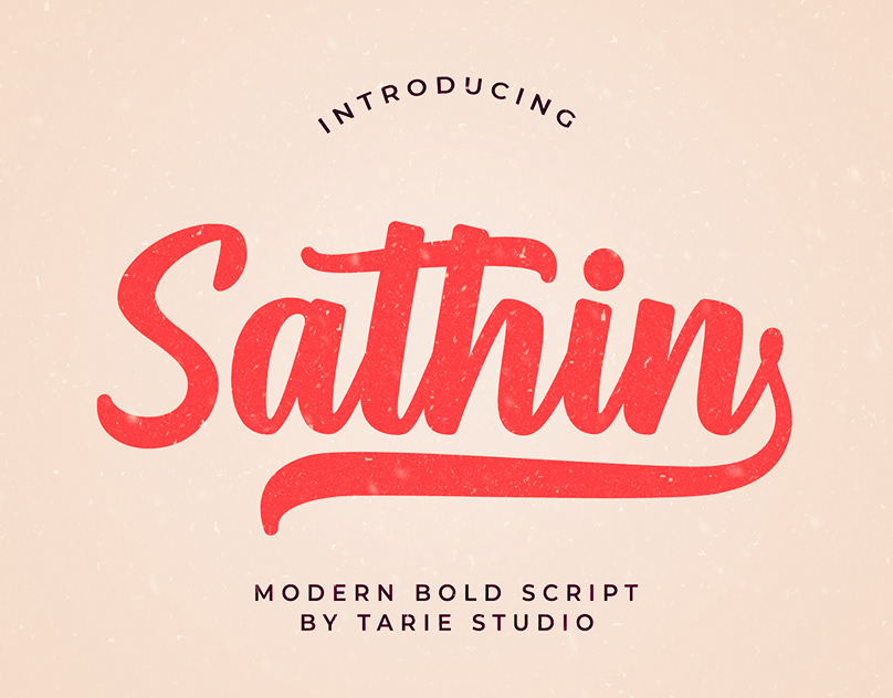 Sathin Font - Modern Bold Script | Thanksgiving Font