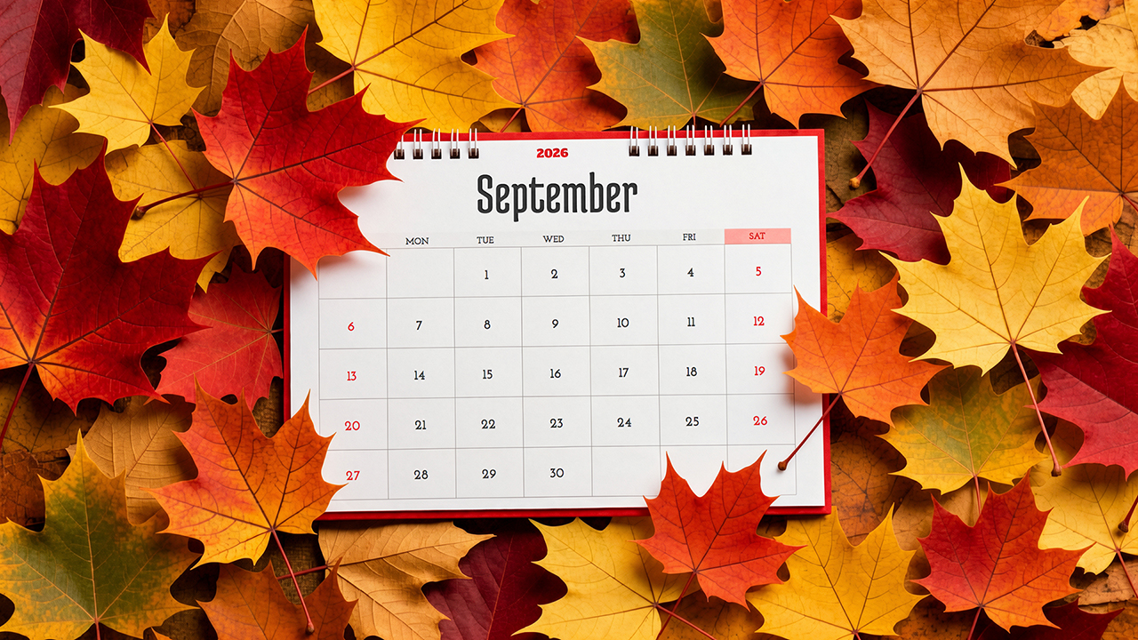 Fall September Aesthetic Calendar Wallpaper
