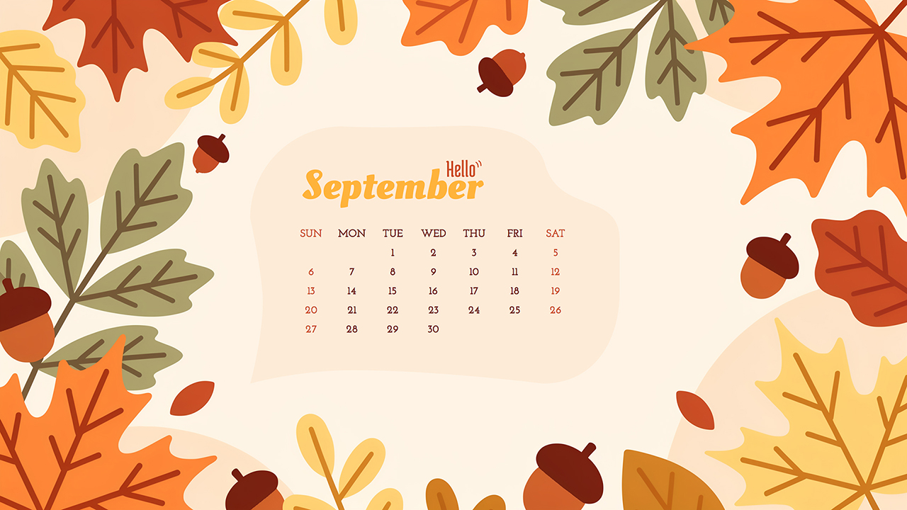 2026 September Calendar Wallpaper