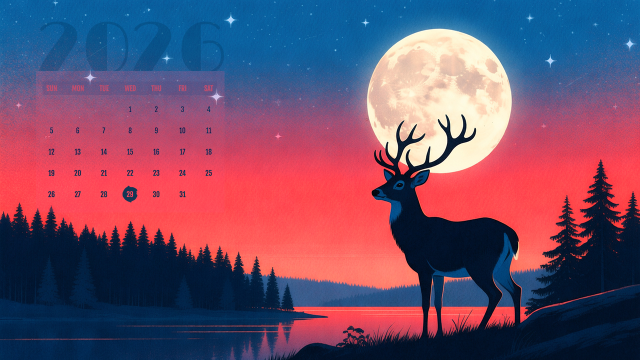 Full Buck Moon Wallpaper - July 2026