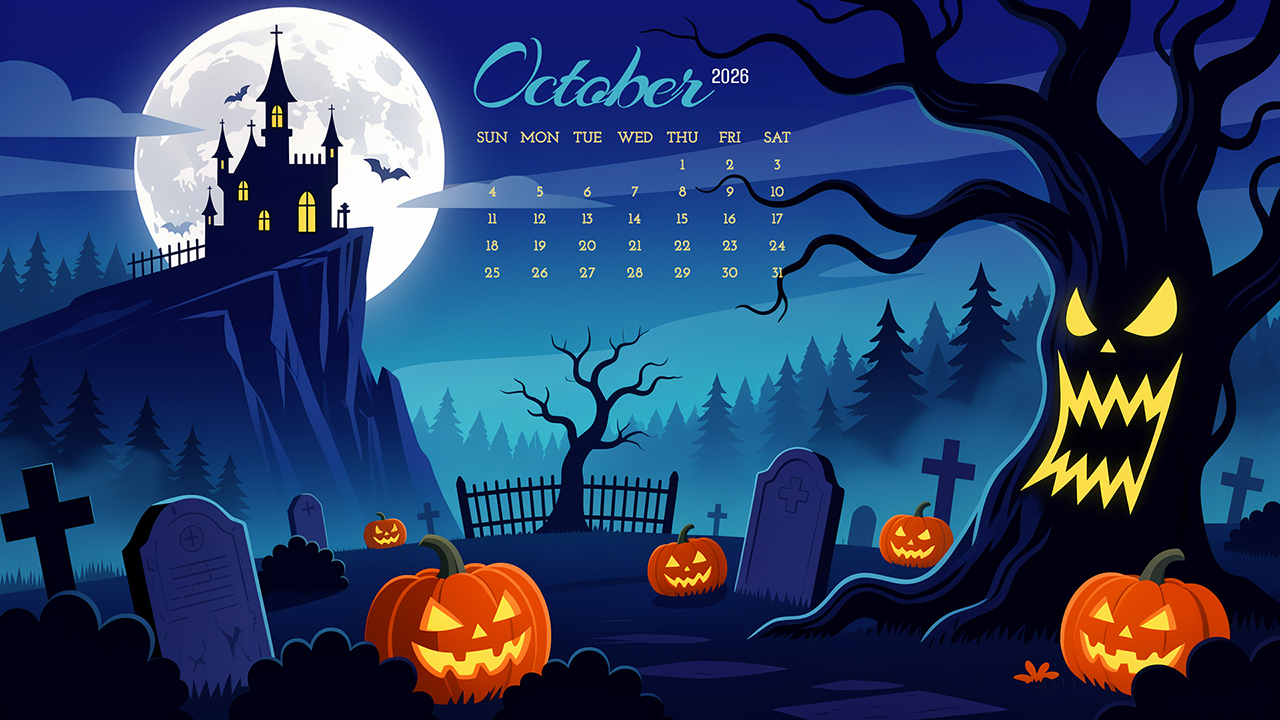 Halloween October 2026 Calendar