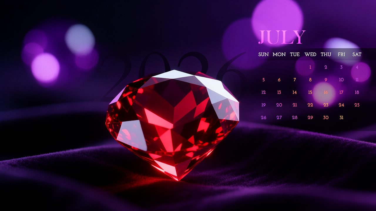 July Birthstone Wallpaper - July 2026