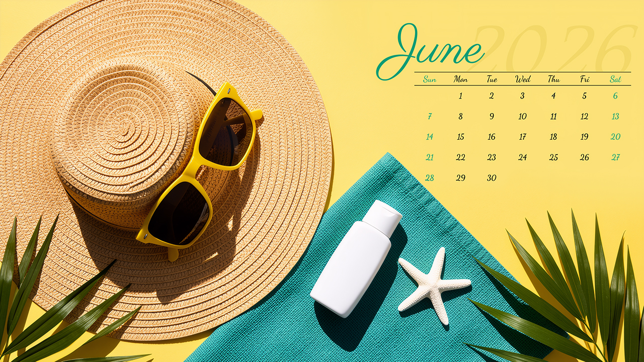 June 2026 Calendar Wallpaper