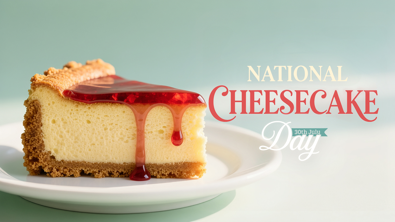 National Cheesecake Day Wallpaper - July 2026