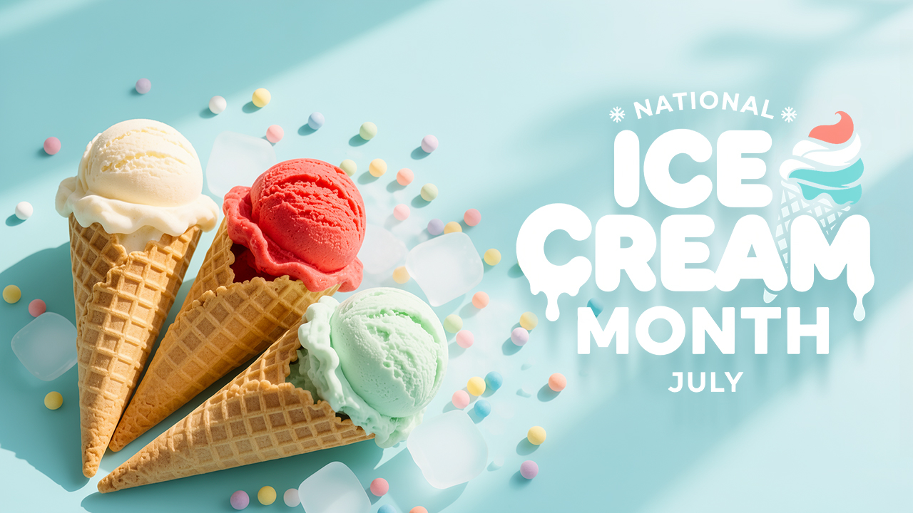 National Ice Cream Month Wallpaper - July 2026