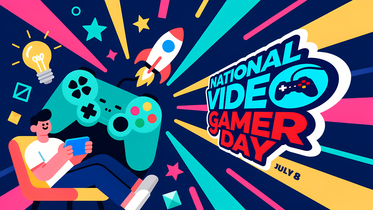 National Video Game Day Wallpaper - July 2026