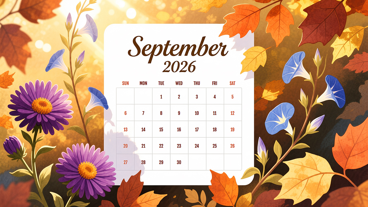 September 2026 Calendar Wallpaper